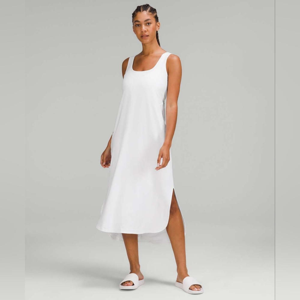 Lululemon Athletica white pima cotton midi dress NWOT